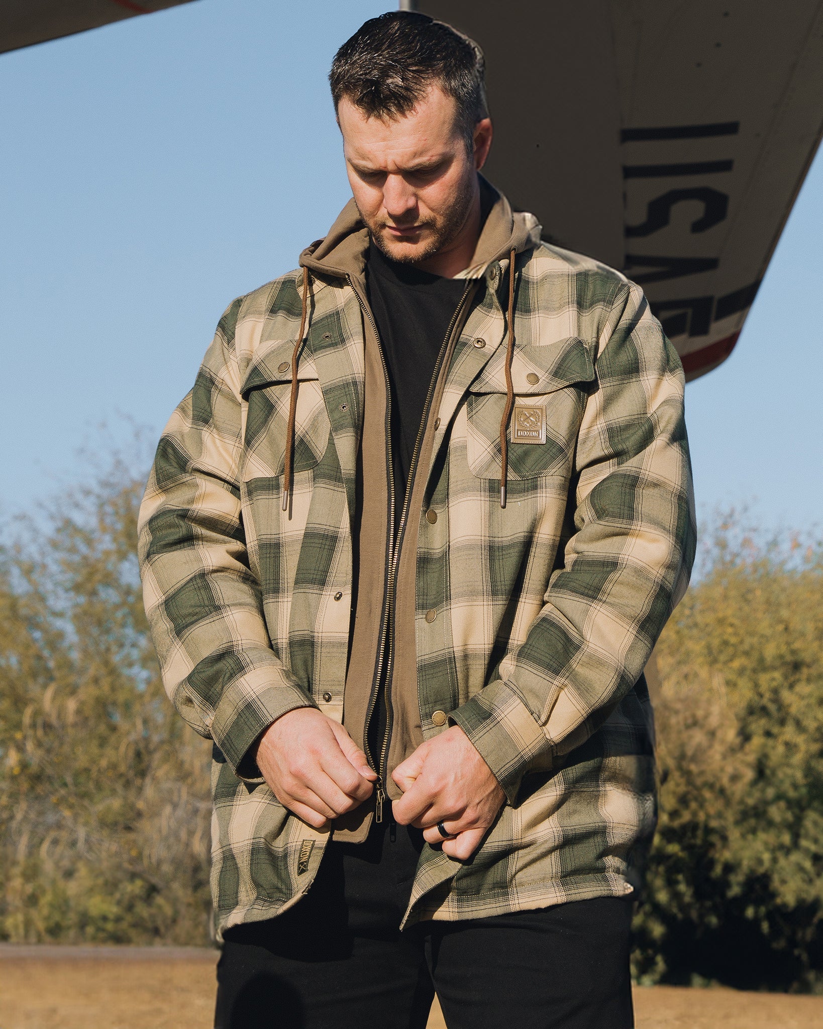 Men's Squadron Hooded Flannel Jacket Dixxon Flannel - Main Image