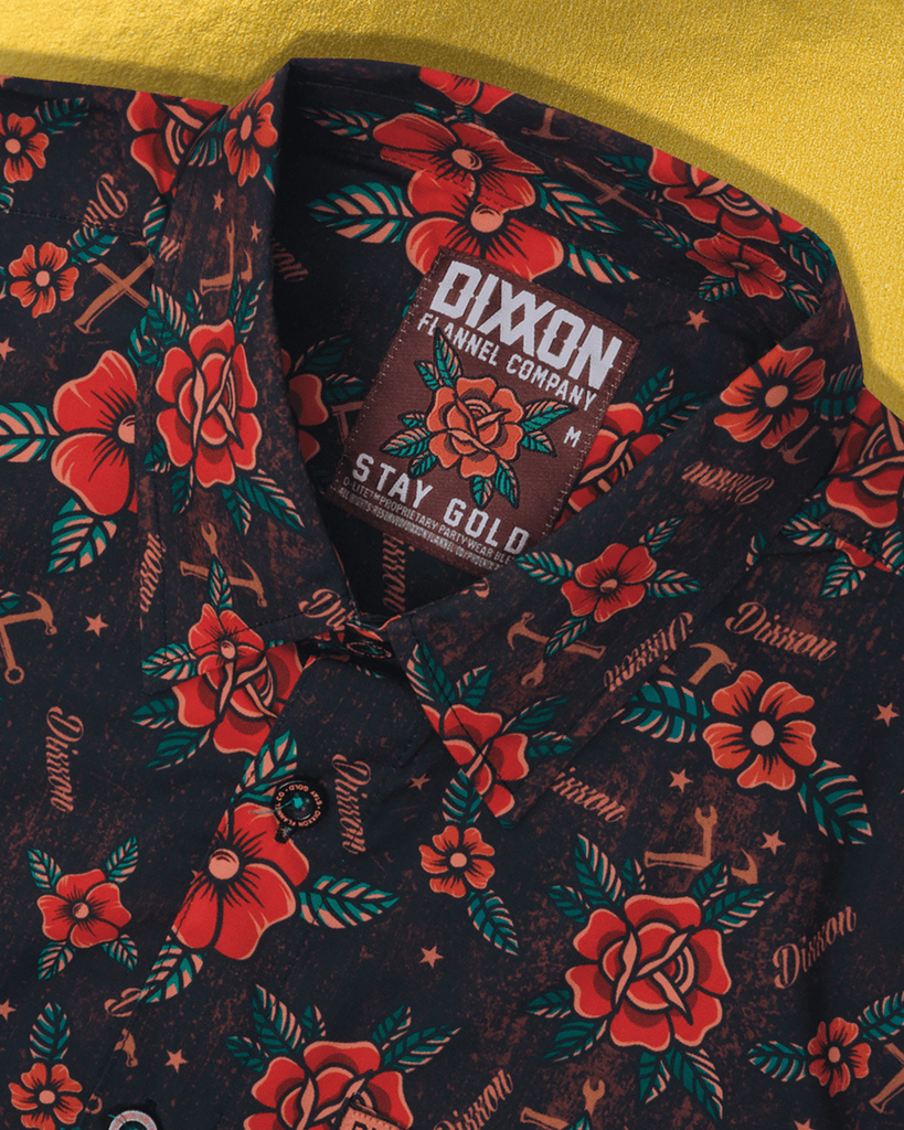 Stay Gold Short Sleeve - Black - Dixxon Flannel Co.