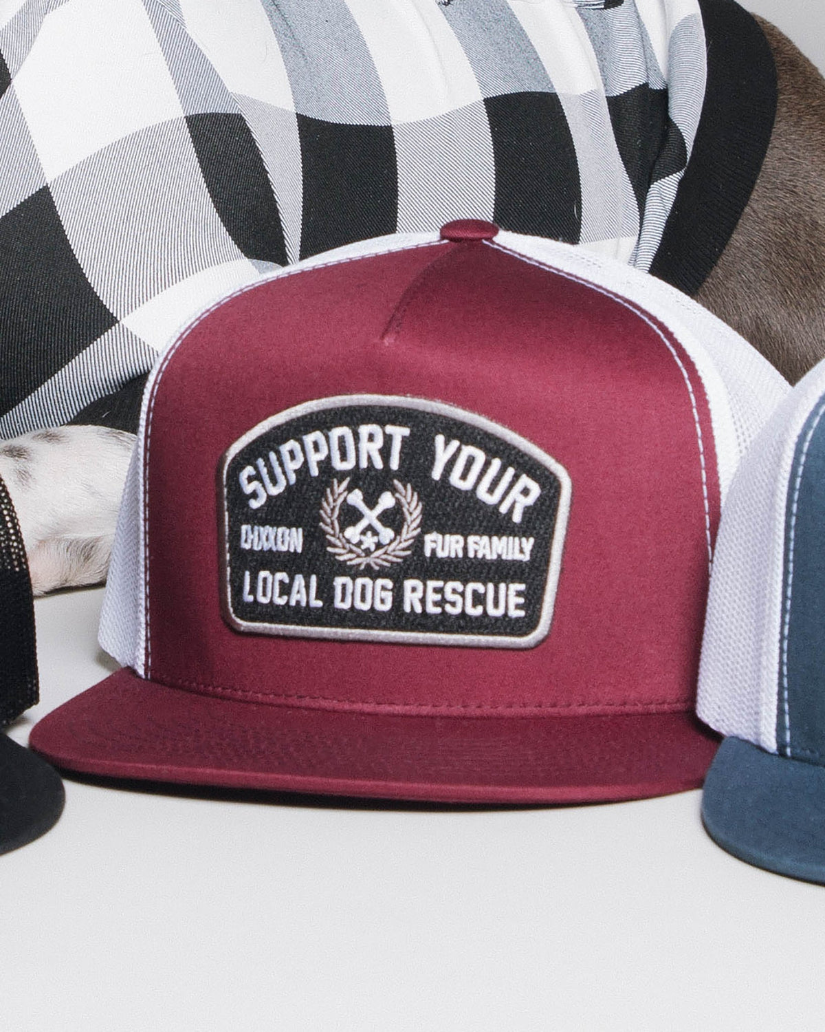 Support Your Local Dog Rescue Flat Bill Trucker Snapback - view 3