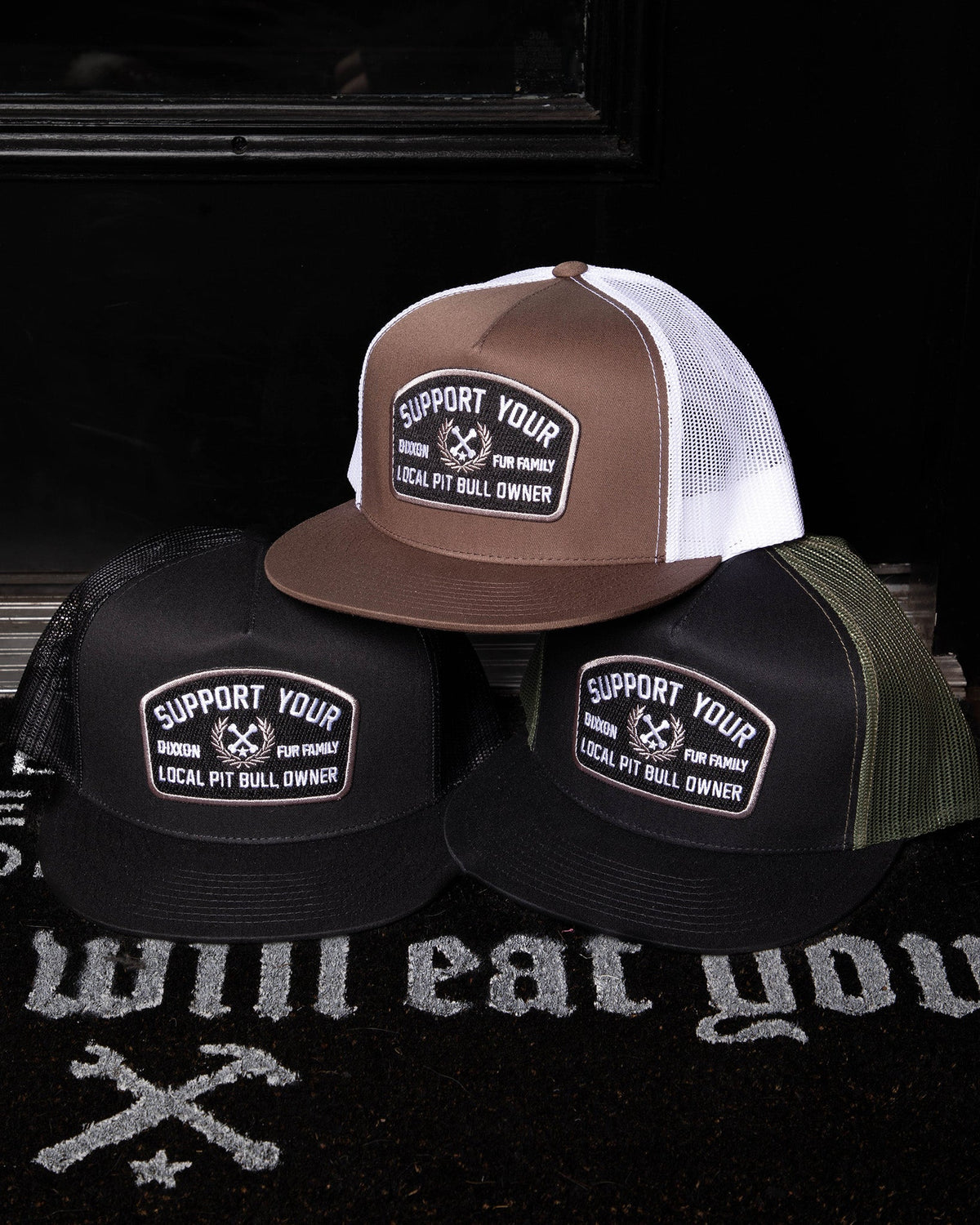 Support Your Local Pitbull Owner Flat Bill Trucker Snapback - view 1