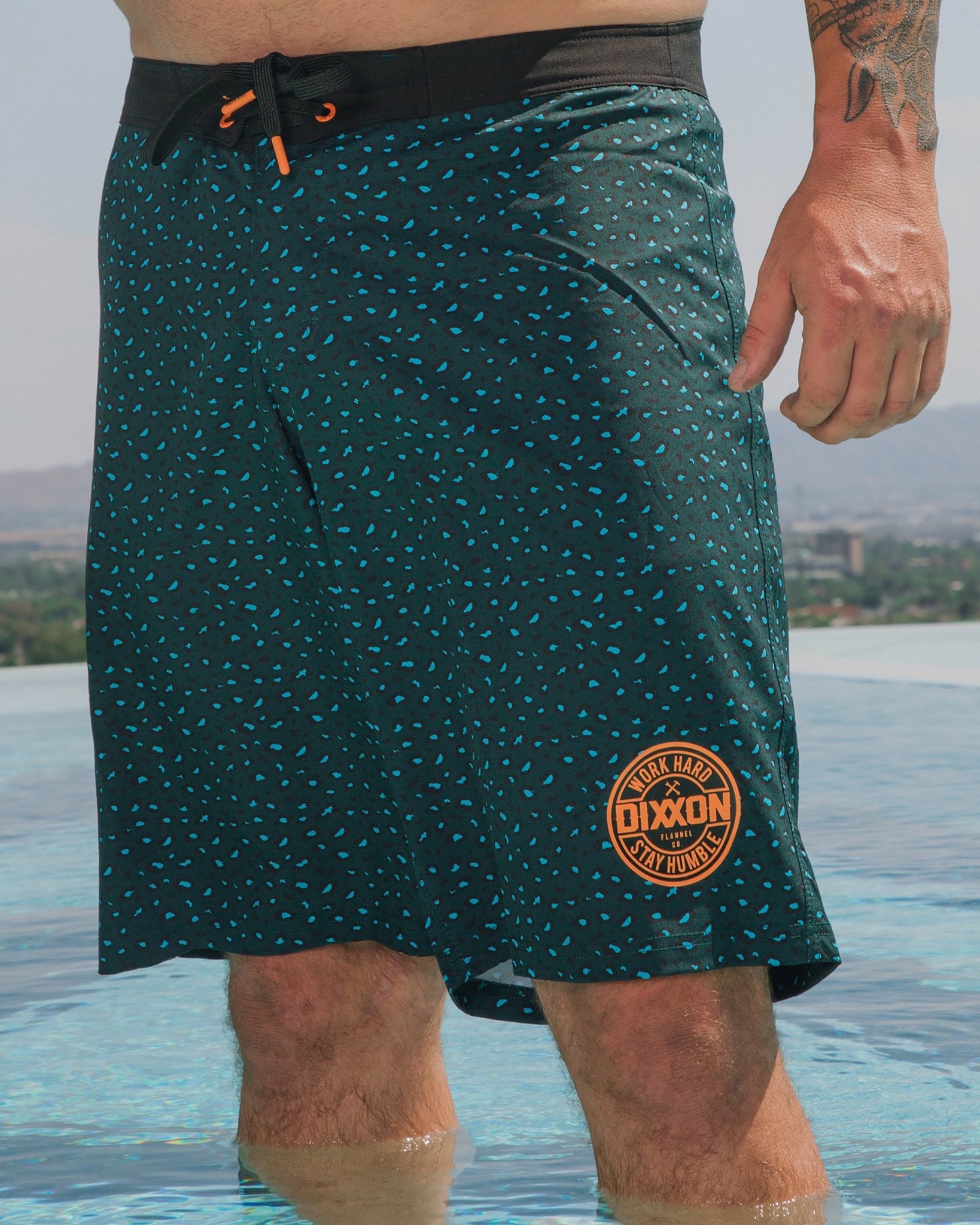 Teal Cheetah Boardshorts