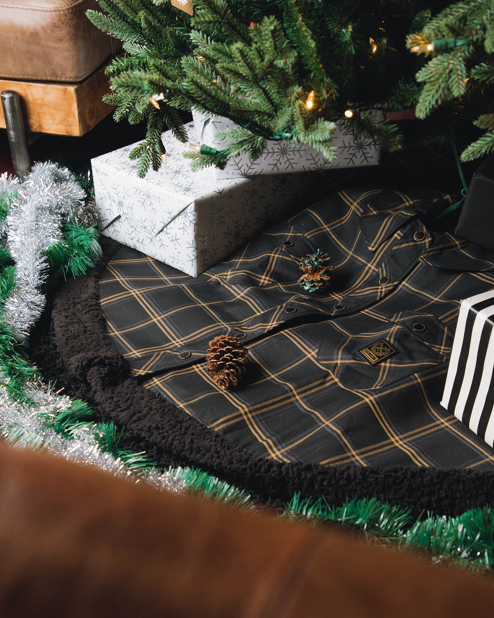 The Tinsel Tree Skirt - Dixxon Flannel Co.