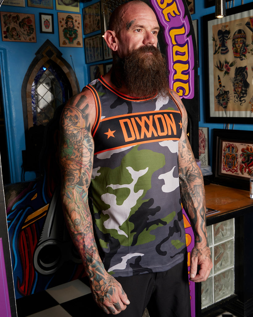 Unapologetically American Jersey - Camo & Orange - Dixxon Flannel Co.
