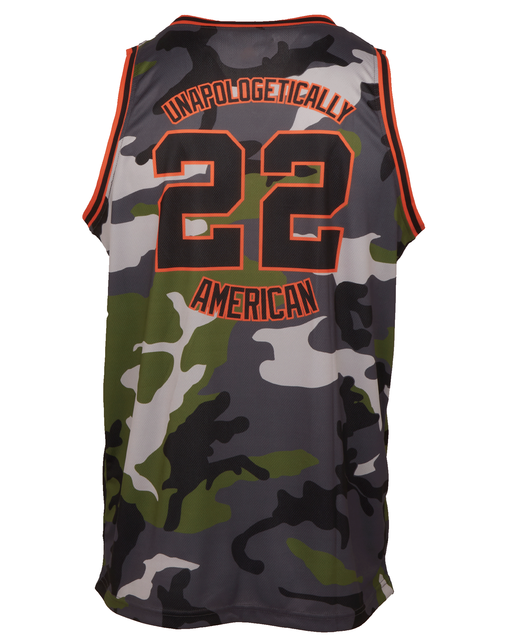 Vendor 1 Men's Unapologetically American Jersey - Camo & Orange | Dixxon Flannel Co. XS