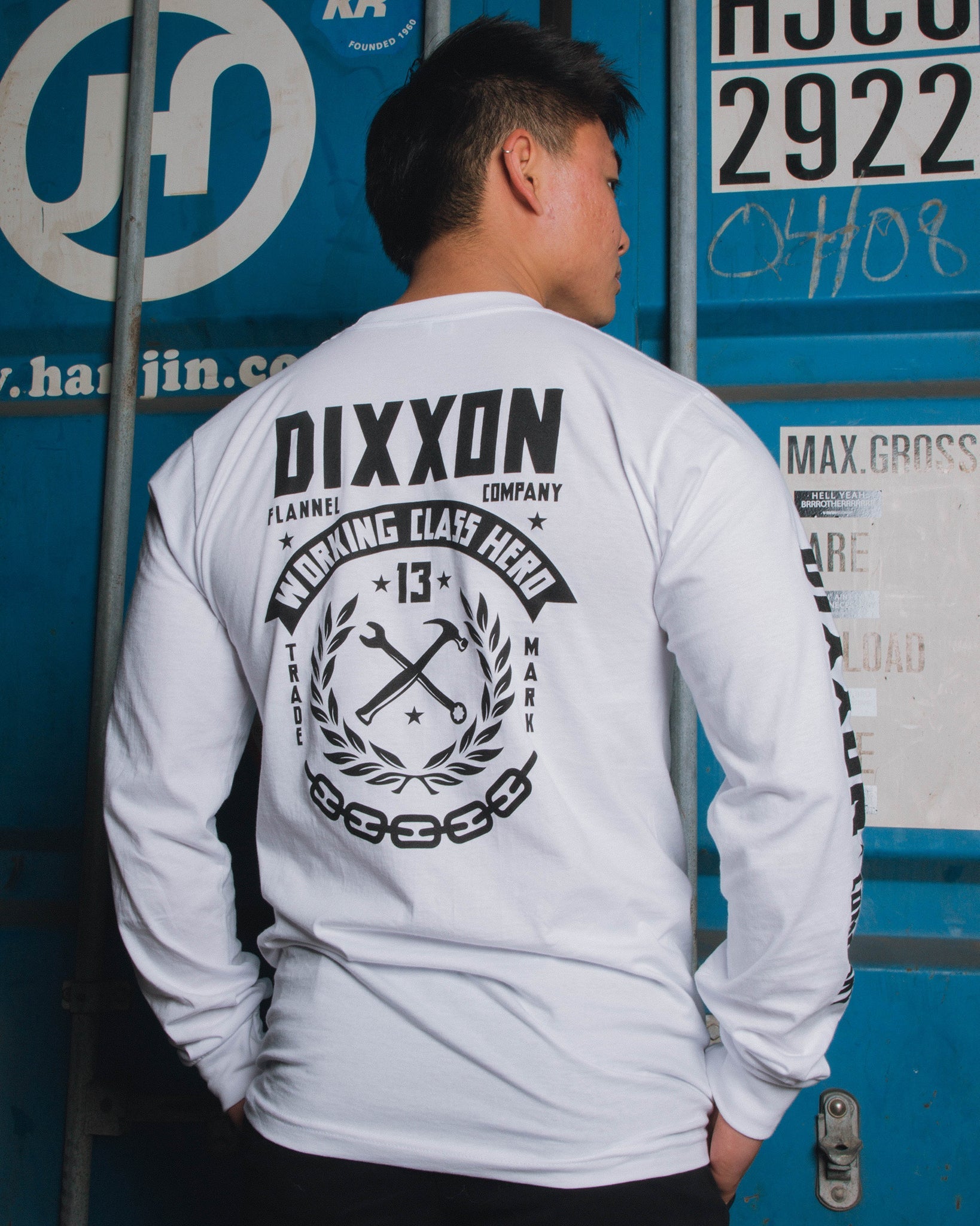 Weld Long Sleeve T-Shirt - White & Black - Dixxon Flannel Co.
