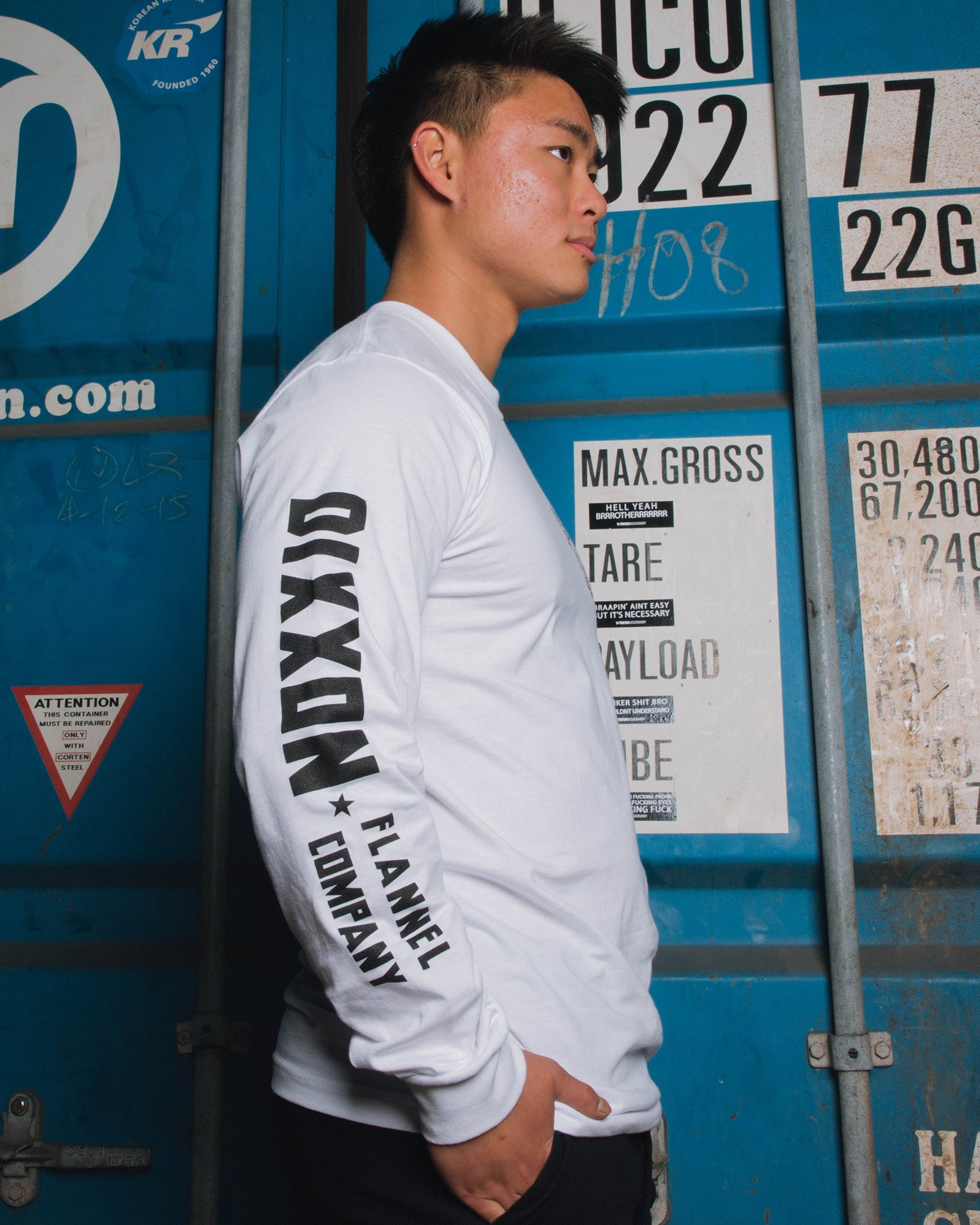 Weld Long Sleeve T-Shirt - White & Black - Dixxon Flannel Co.