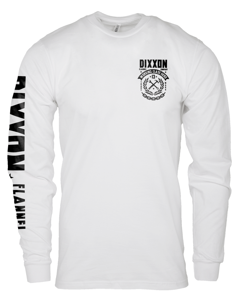 Weld Long Sleeve T-Shirt - White & Black - Dixxon Flannel Co.