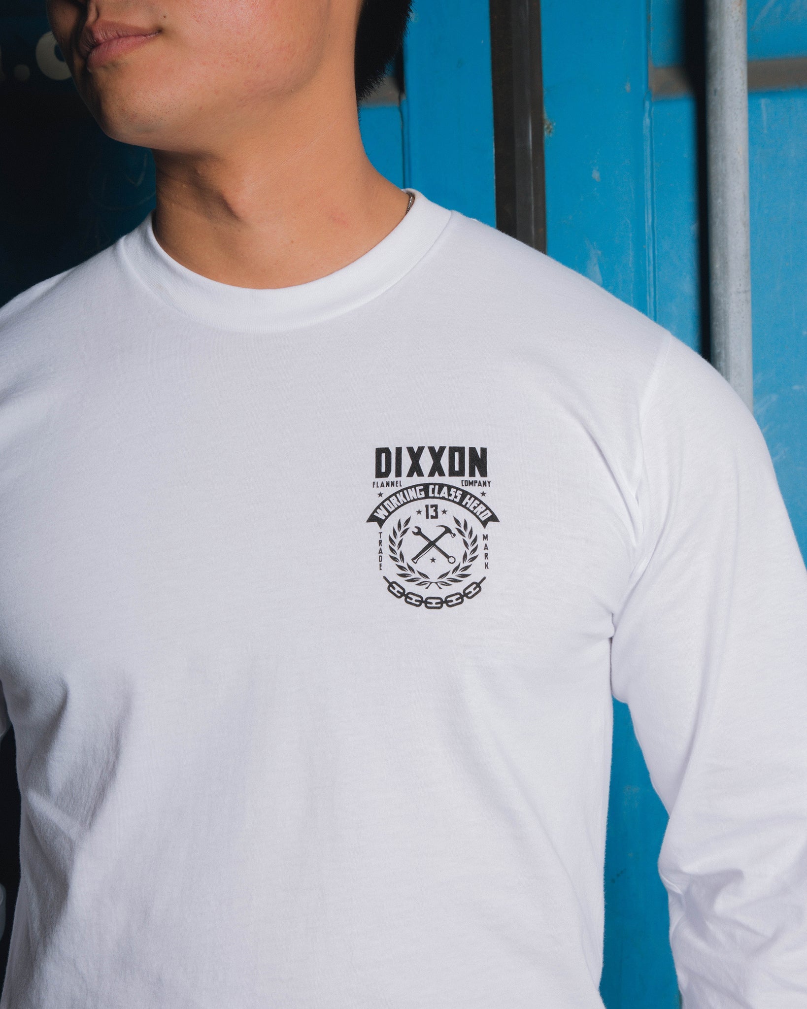 Weld Long Sleeve T-Shirt - White & Black - Dixxon Flannel Co.