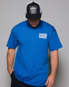 White Decade of Disobedience T-Shirt - Blue - Dixxon Flannel Co.