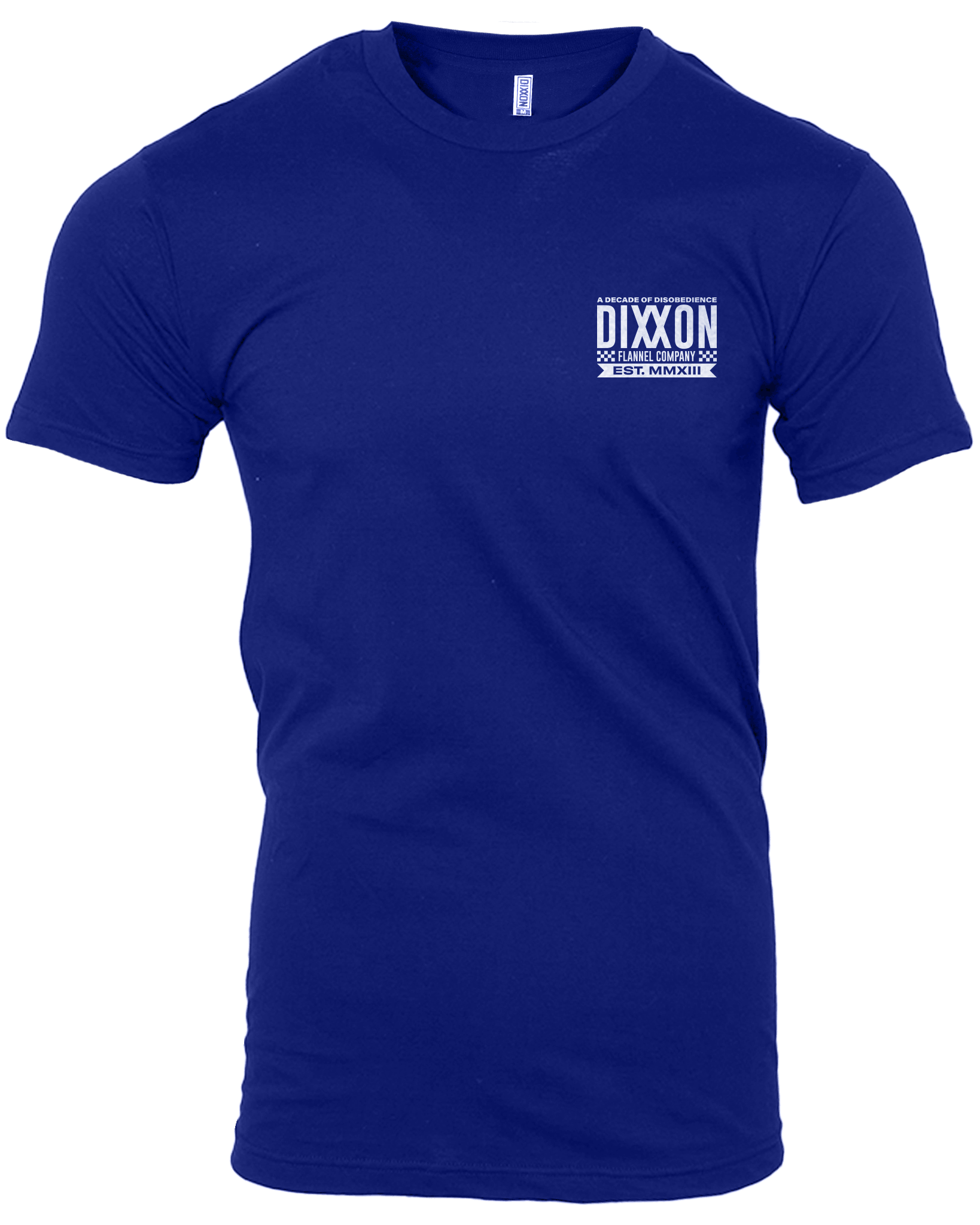White Decade of Disobedience T-Shirt - Blue - Dixxon Flannel Co.