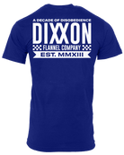 White Decade of Disobedience T-Shirt - Blue - Dixxon Flannel Co.
