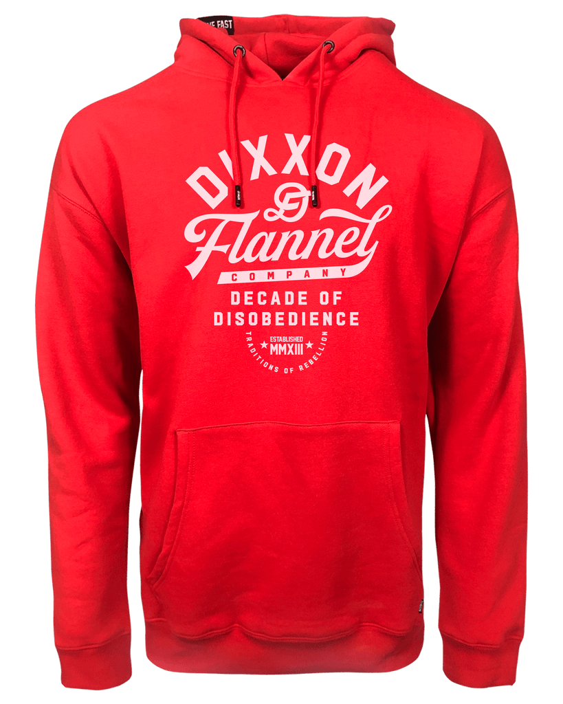 White Pastime Pullover Hoodie - Red - Dixxon Flannel Co.