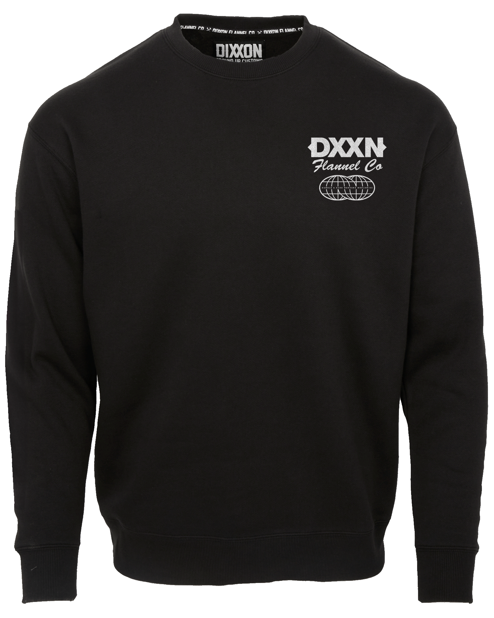 White Tech Crewneck - Black - Dixxon Flannel Co.