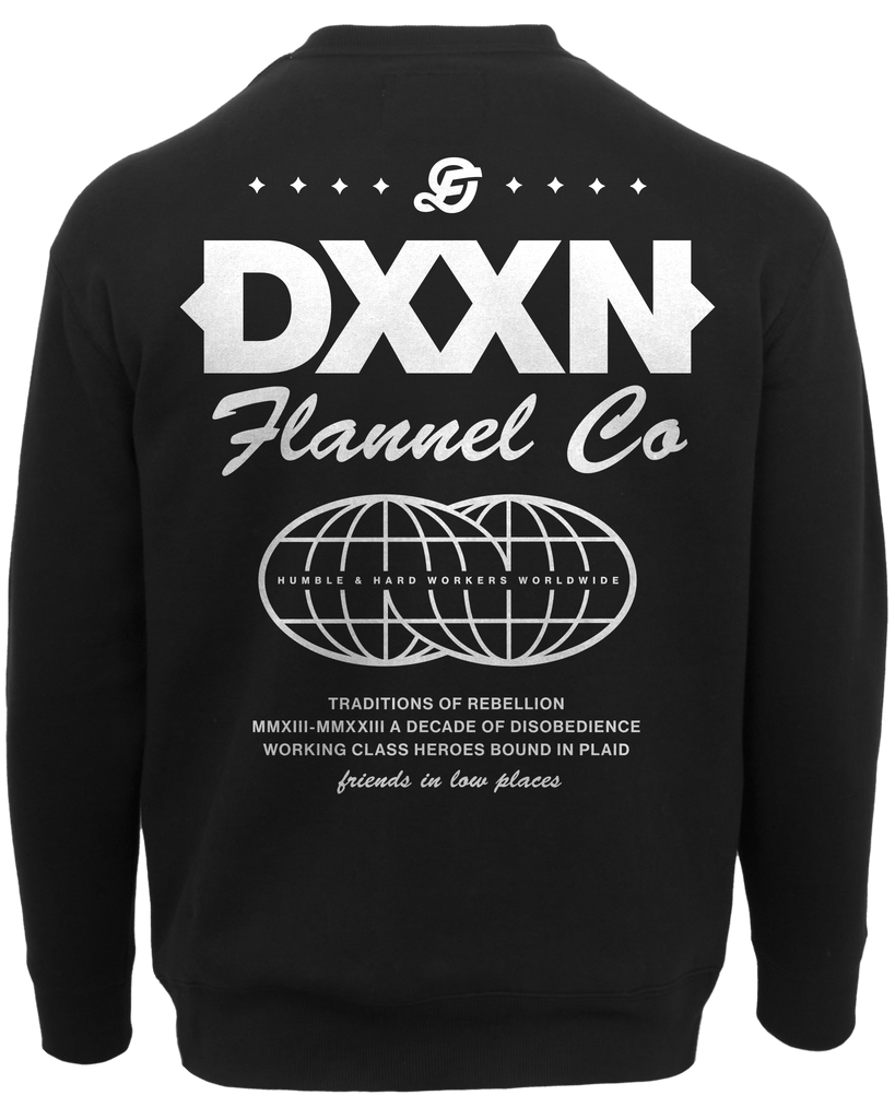 White Tech Crewneck - Black - Dixxon Flannel Co.