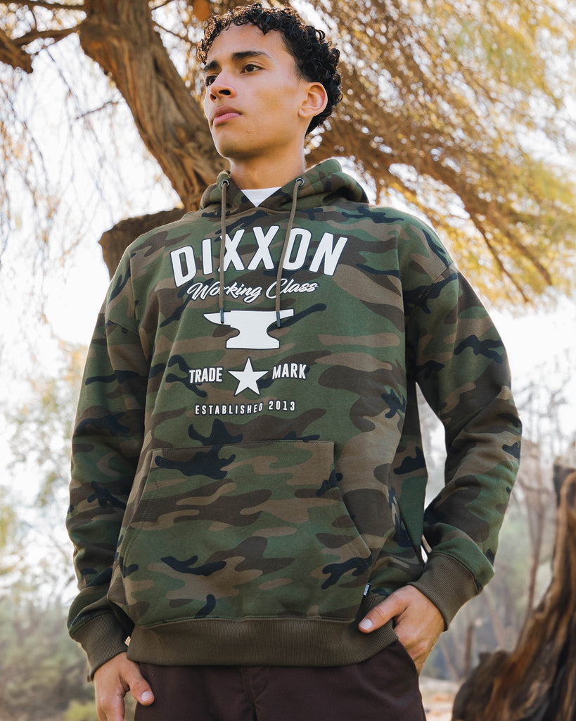 White Working Class TM Pullover Hoodie - Camo - Dixxon Flannel Co.