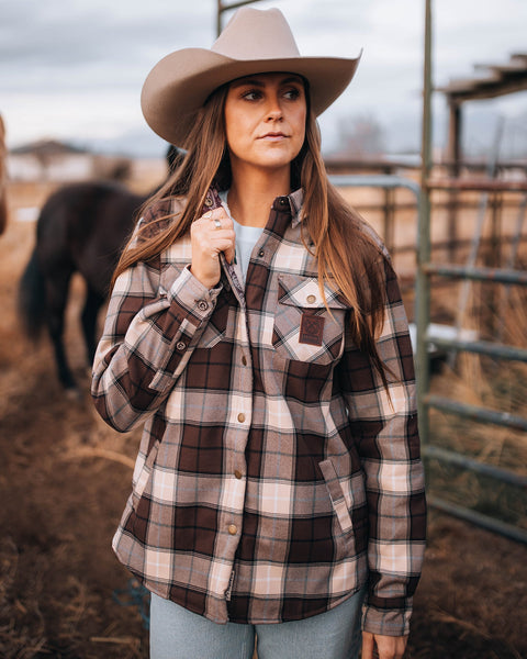 Sherpa lined flannel jacket with hood women's hotsell