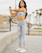 Women's Athletic Tie Dye Leggings - Gray - Dixxon Flannel Co.
