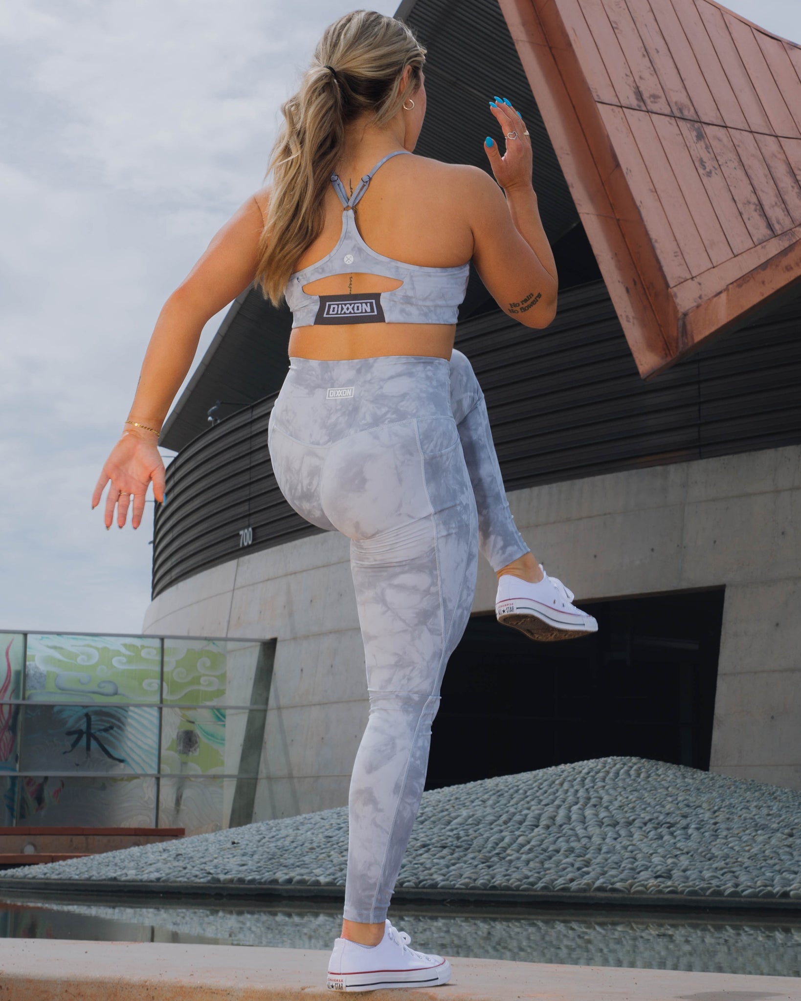 Women's Athletic Tie Dye Leggings - Gray - Dixxon Flannel Co.