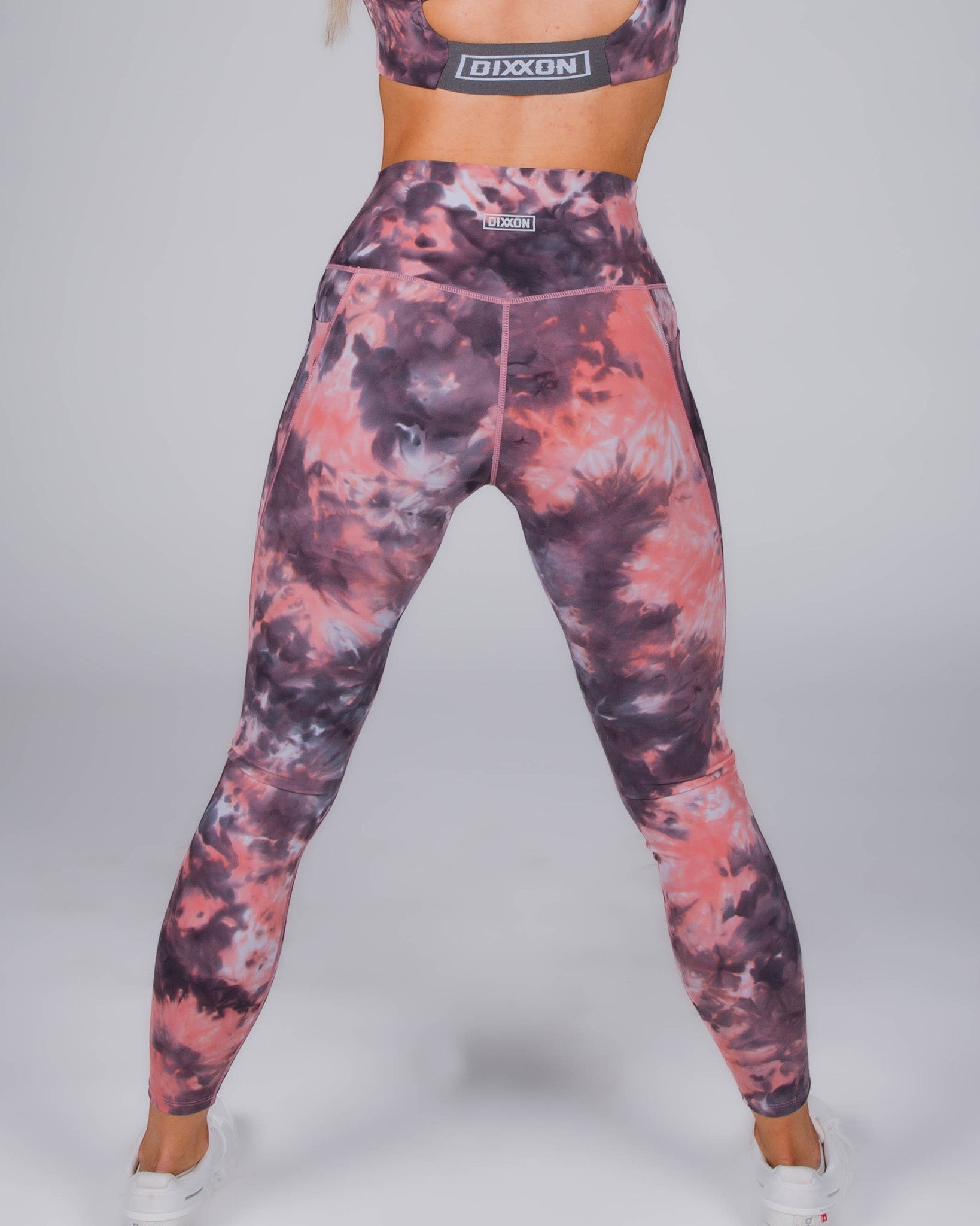 Women's Athletic Tie Dye Leggings - Pink - Dixxon Flannel Co.