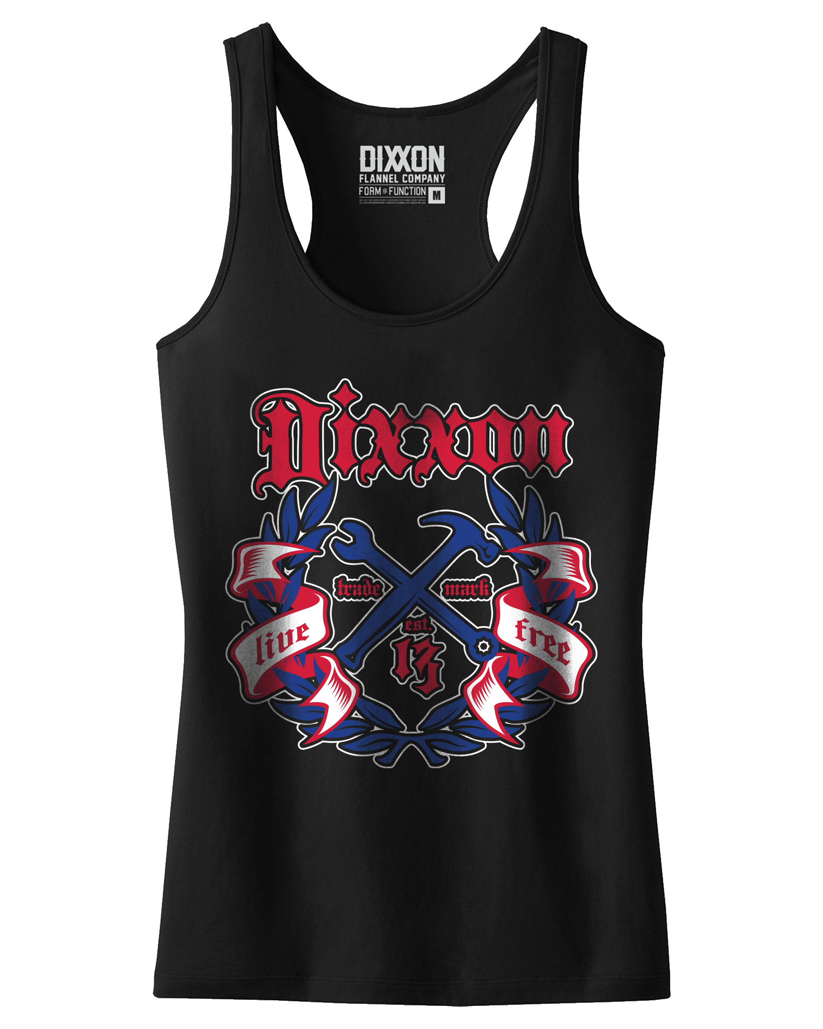 Women's Award Crest Tank - Red, White, & Blue - Dixxon Flannel Co.
