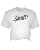 Women's Ballpark Crop Top - White & Black - Dixxon Flannel Co.