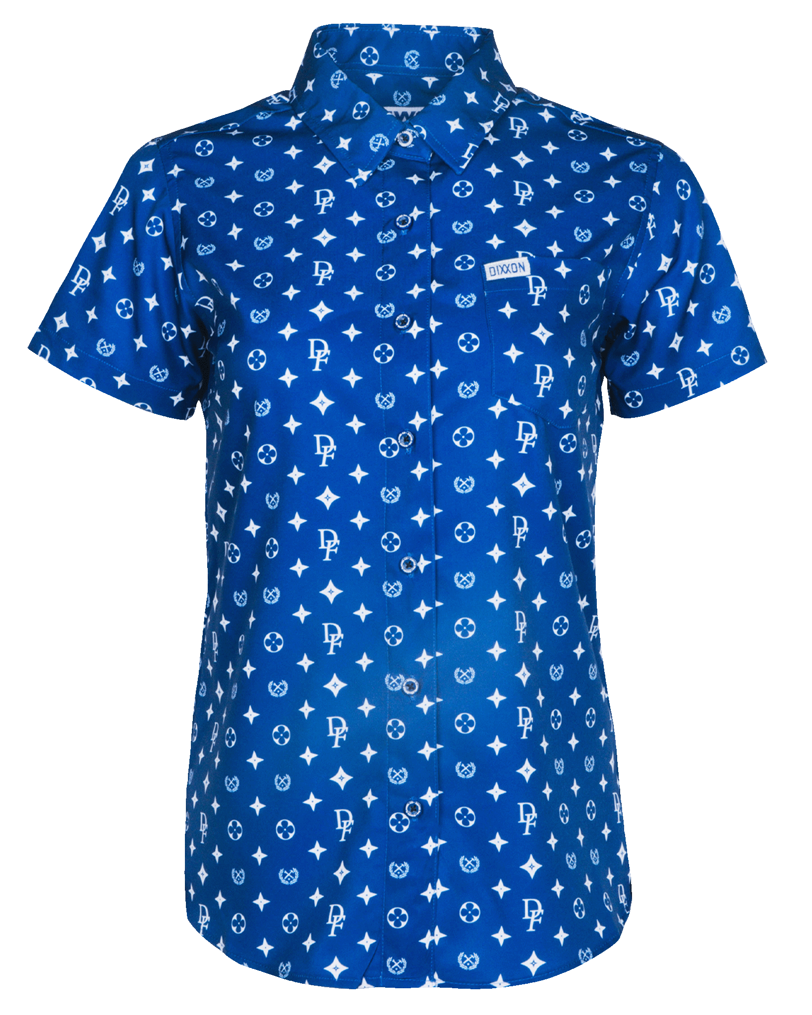 Women's Bougie Short Sleeve - Blue & White - Dixxon Flannel Co.