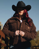 Women's Cheyenne Sherpa Jacket - Brown - Dixxon Flannel Co.