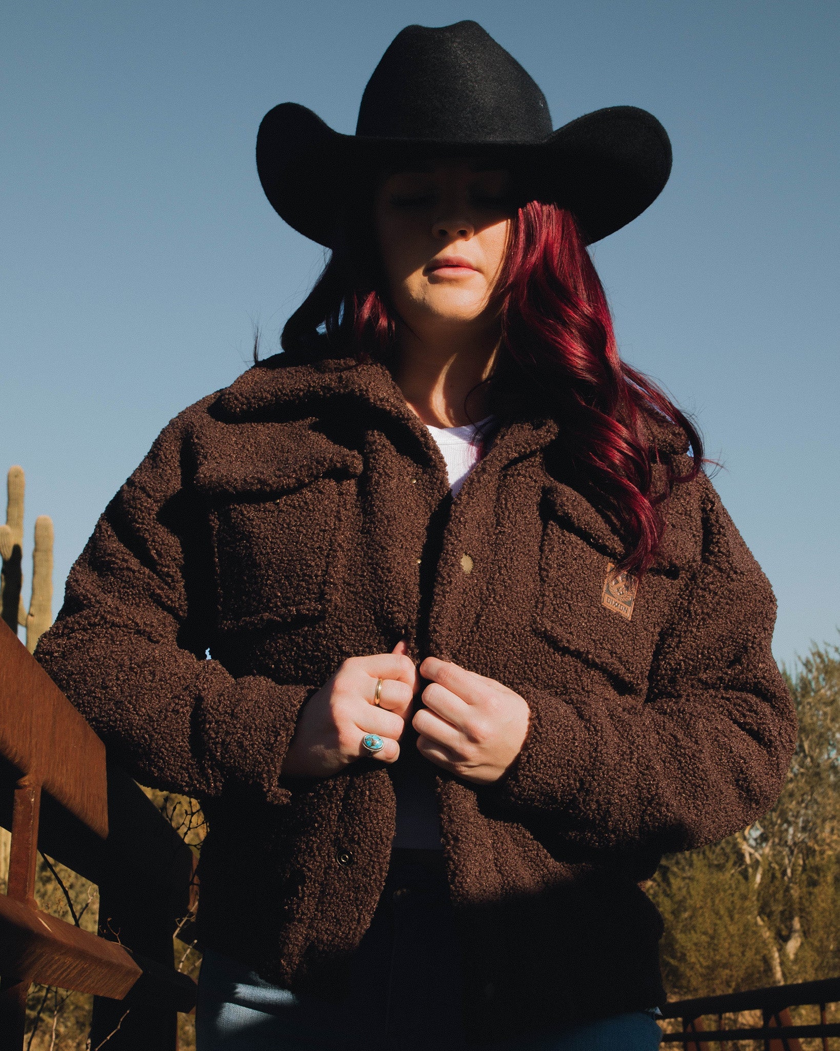 Women's Cheyenne Sherpa Jacket - Brown - Dixxon Flannel Co.