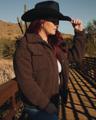 Women's Cheyenne Sherpa Jacket - Brown - Dixxon Flannel Co.