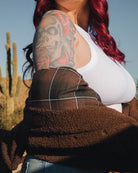 Women's Cheyenne Sherpa Jacket - Brown - Dixxon Flannel Co.