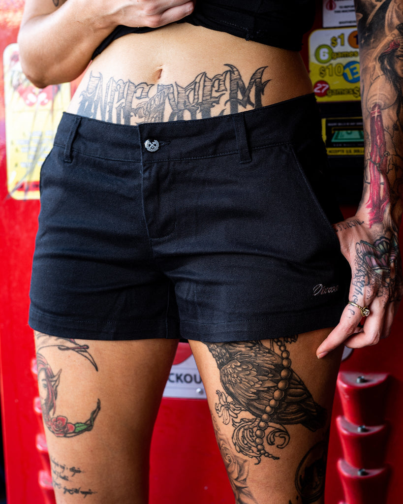 Women's Chino Shorts - Black - Dixxon Flannel Co.