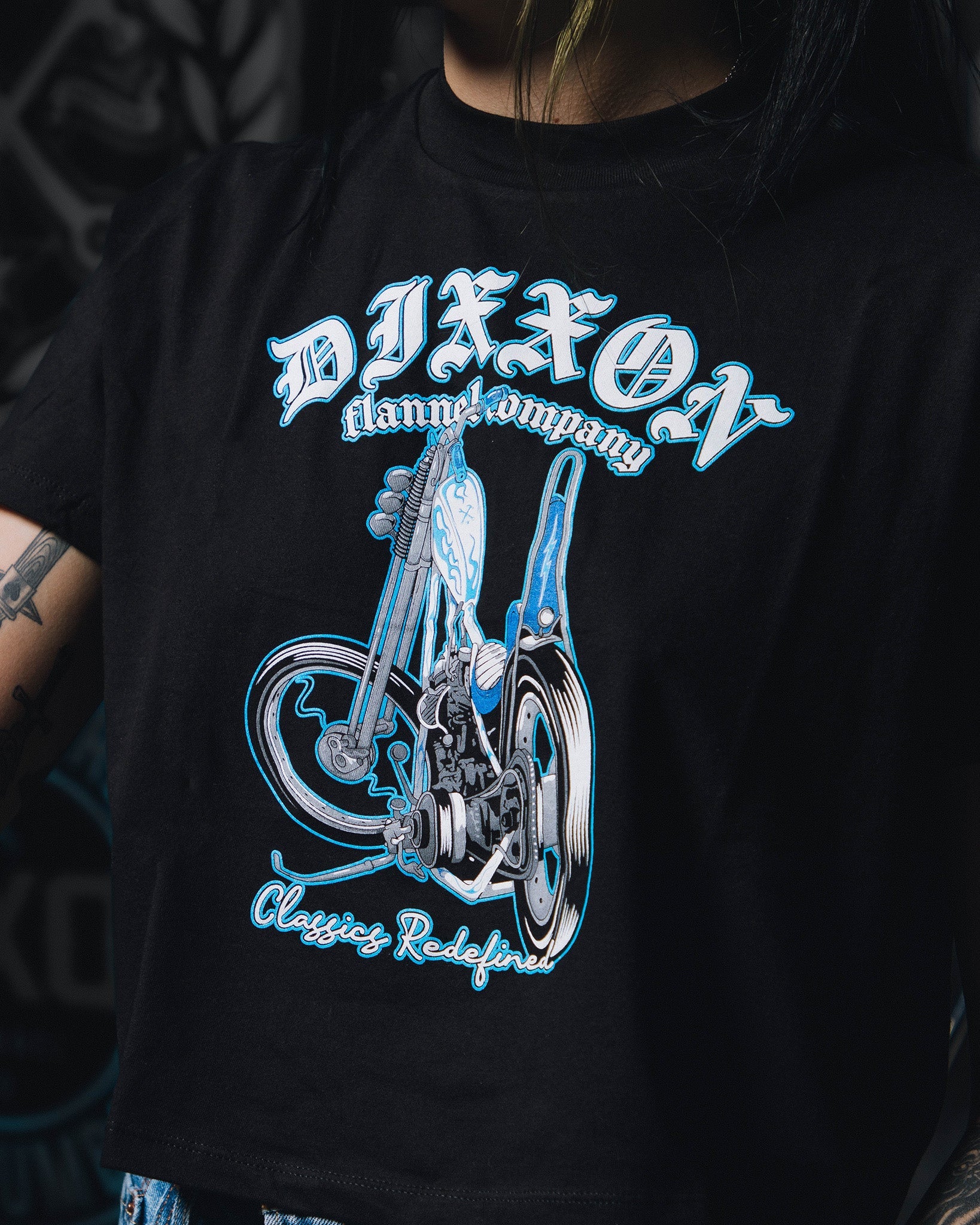 Women's Classic Chopper Crop Top - Black - Dixxon Flannel Co.
