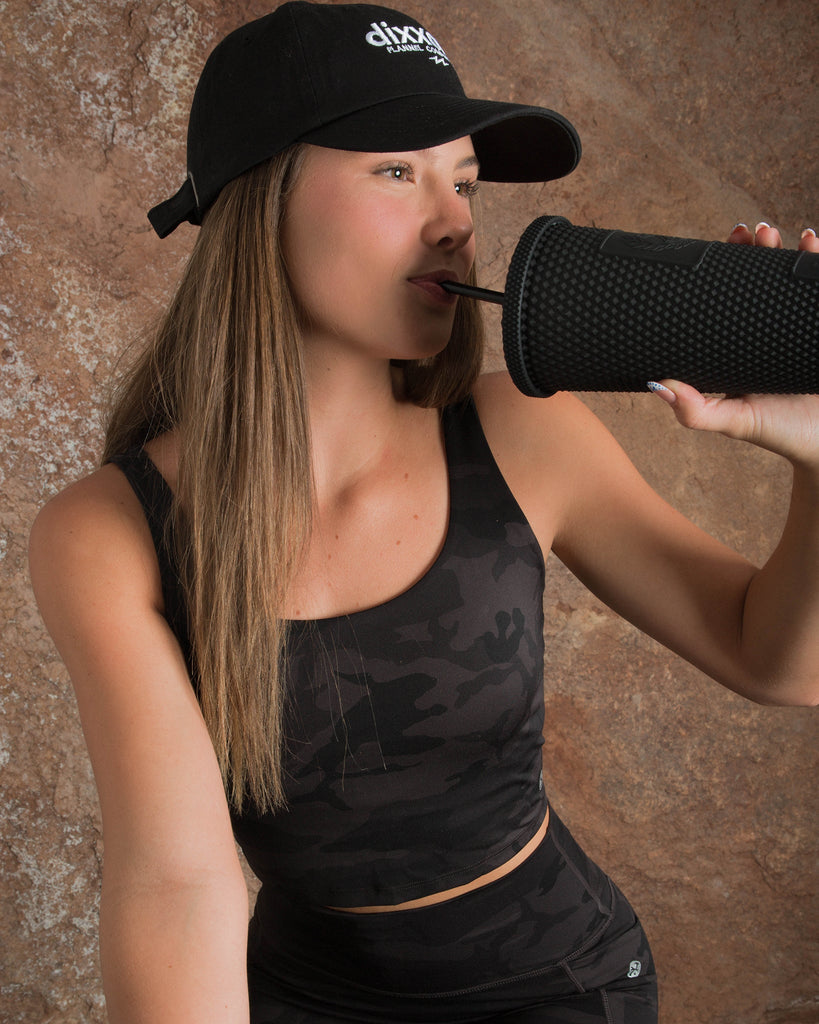 Women's Classic Crop Top - Black Camo - Dixxon Flannel Co.