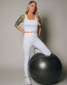 Women's Classic Crop Top - White Marble - Dixxon Flannel Co.