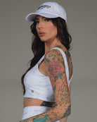 Women's Classic Sports Bra - White Marble - Dixxon Flannel Co.