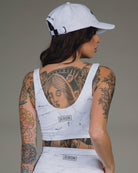 Women's Classic Sports Bra - White Marble - Dixxon Flannel Co.