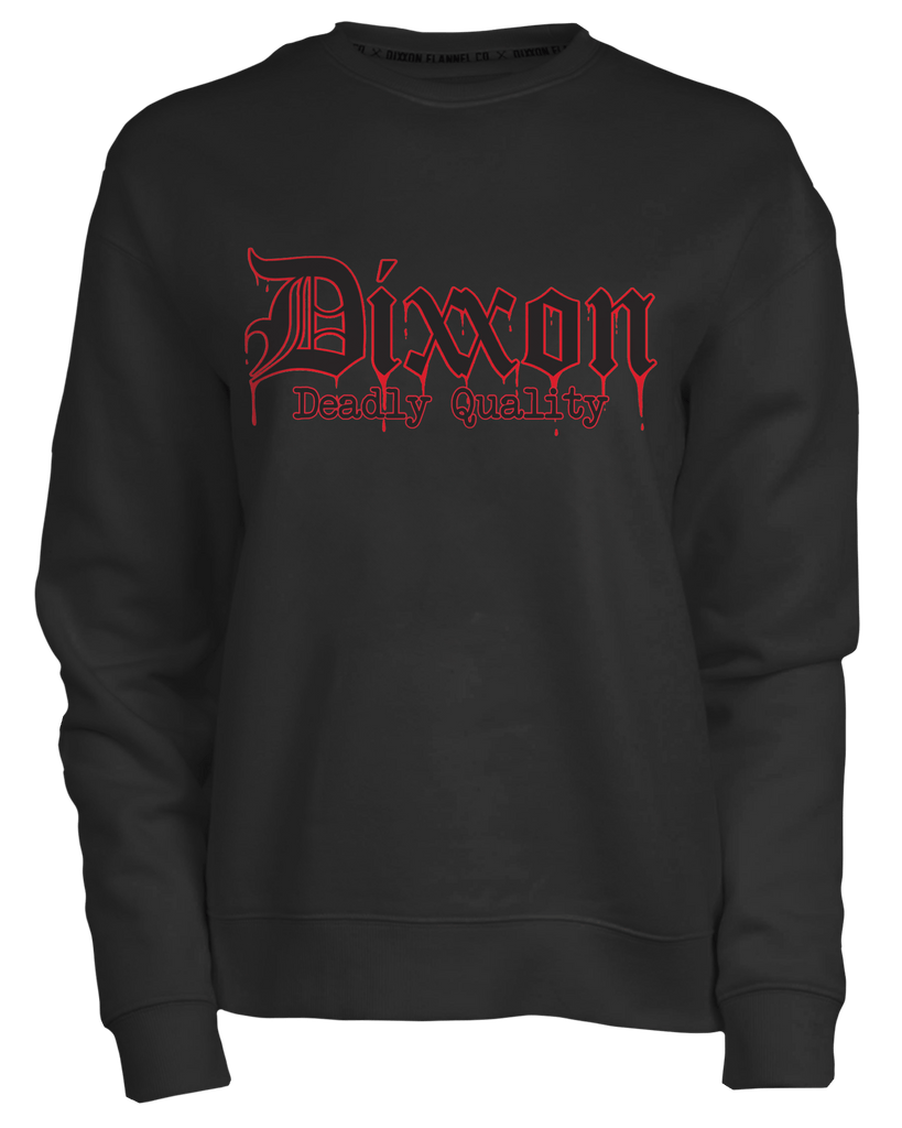 Women's Deadly Quality Crewneck Sweatshirt - Black - Dixxon Flannel Co.