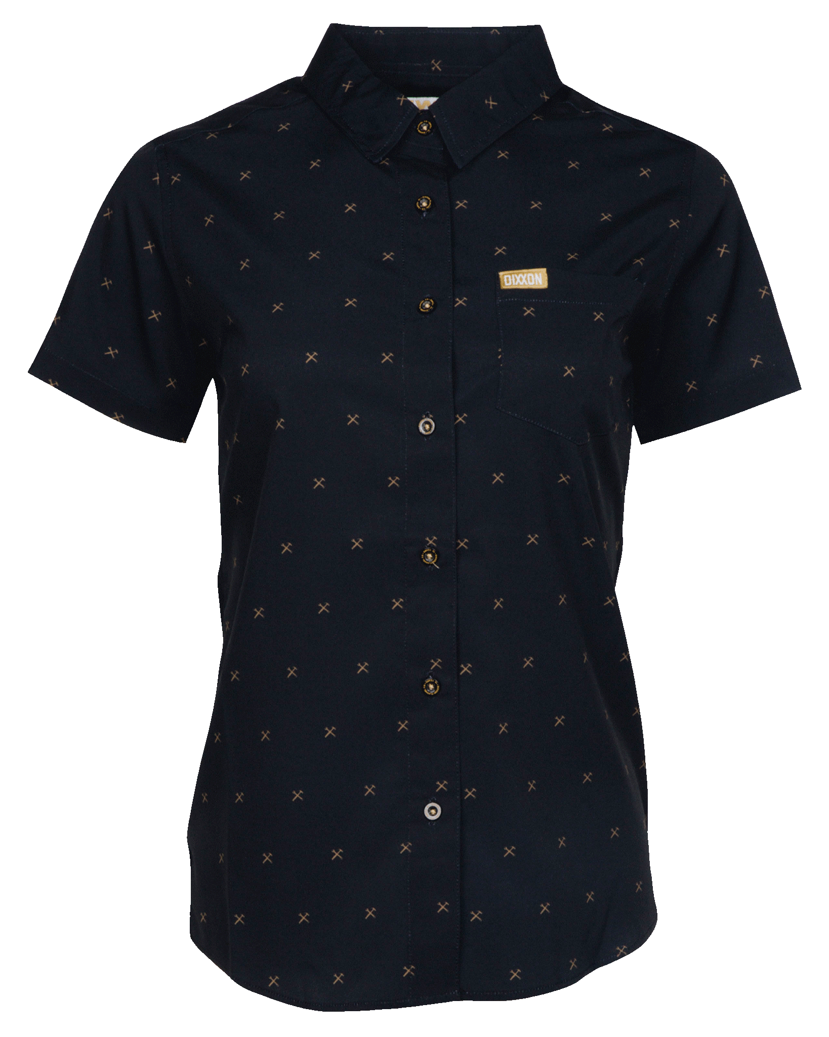 Women's Finney Short Sleeve - Black & Gold - Dixxon Flannel Co.