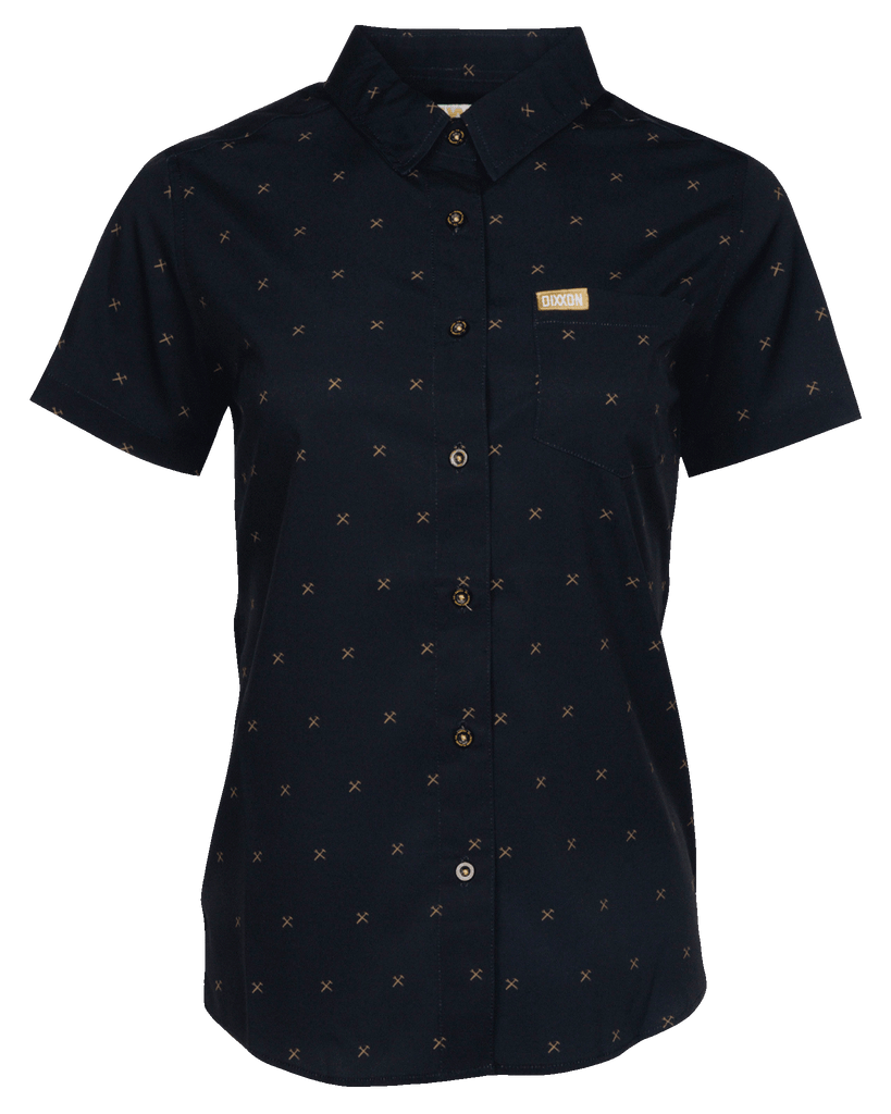 Women's Finney Short Sleeve - Black & Gold - Dixxon Flannel Co.