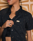 Women's Finney Short Sleeve - Black & Gold - Dixxon Flannel Co.