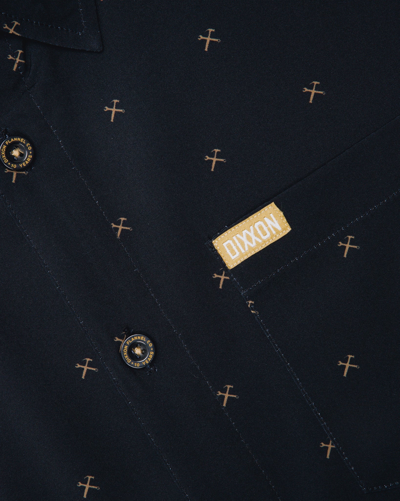 Women's Finney Short Sleeve - Black & Gold - Dixxon Flannel Co.