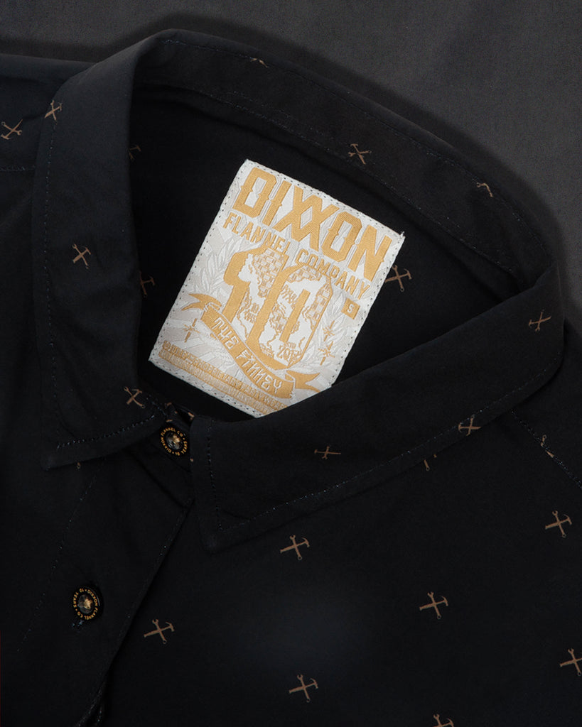 Women's Finney Short Sleeve - Black & Gold - Dixxon Flannel Co.