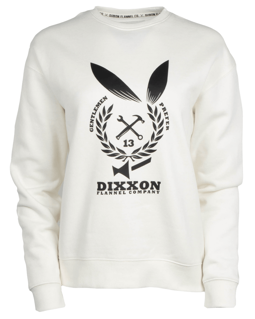 Women's Gent Crewneck Sweatshirt - White - Dixxon Flannel Co.