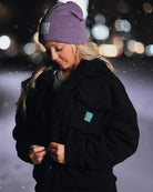 Women's Morning Star Sherpa Jacket - Black - Dixxon Flannel Co.