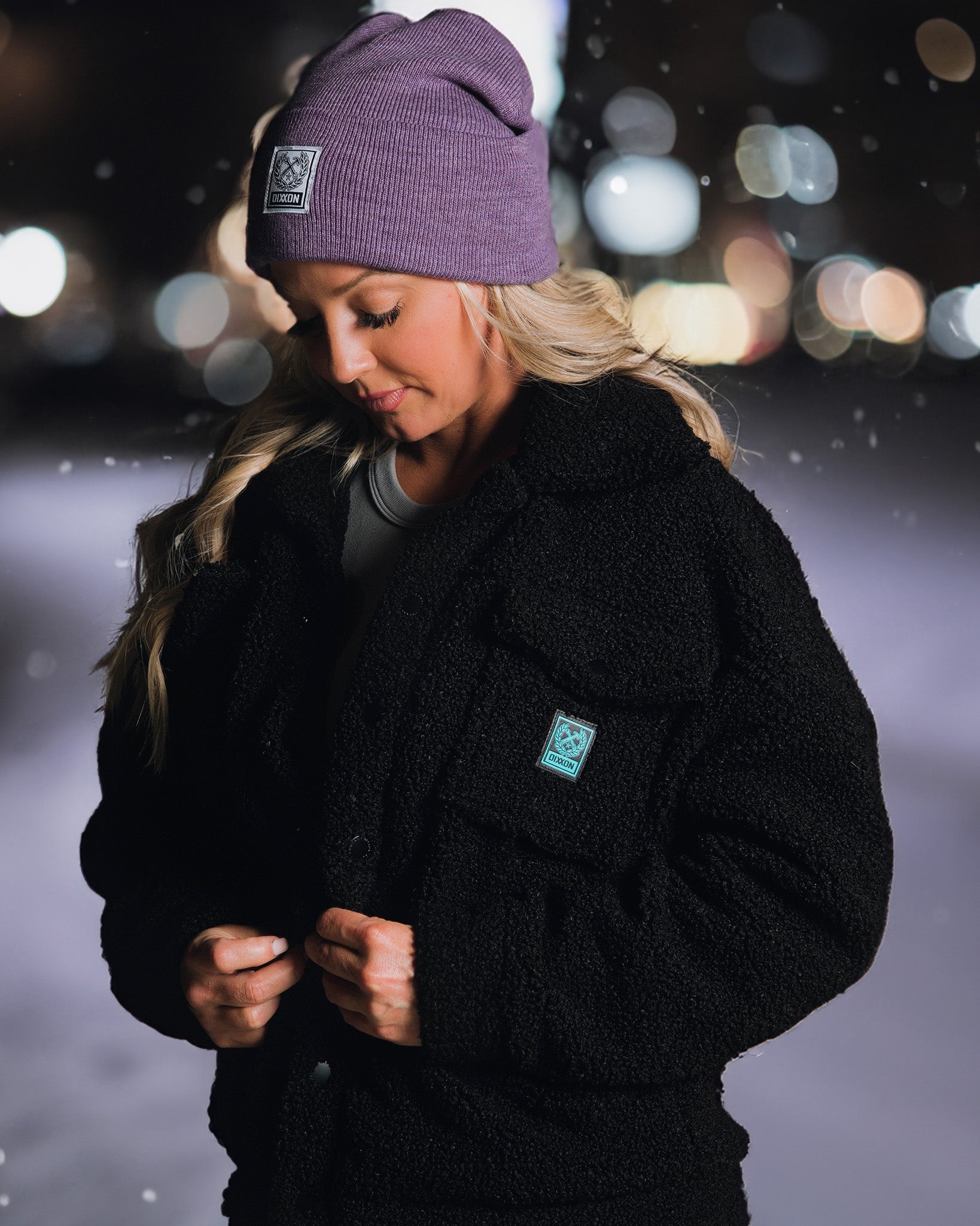 Women's Morning Star Sherpa Jacket - Black - Dixxon Flannel Co.