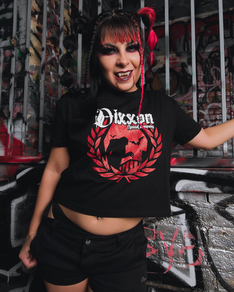 Women's Nosferatu Crop Top - Black - Dixxon Flannel Co.