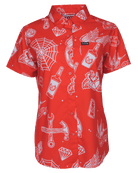 Women's Party Boy 10 YR Short Sleeve - Red - Dixxon Flannel Co.