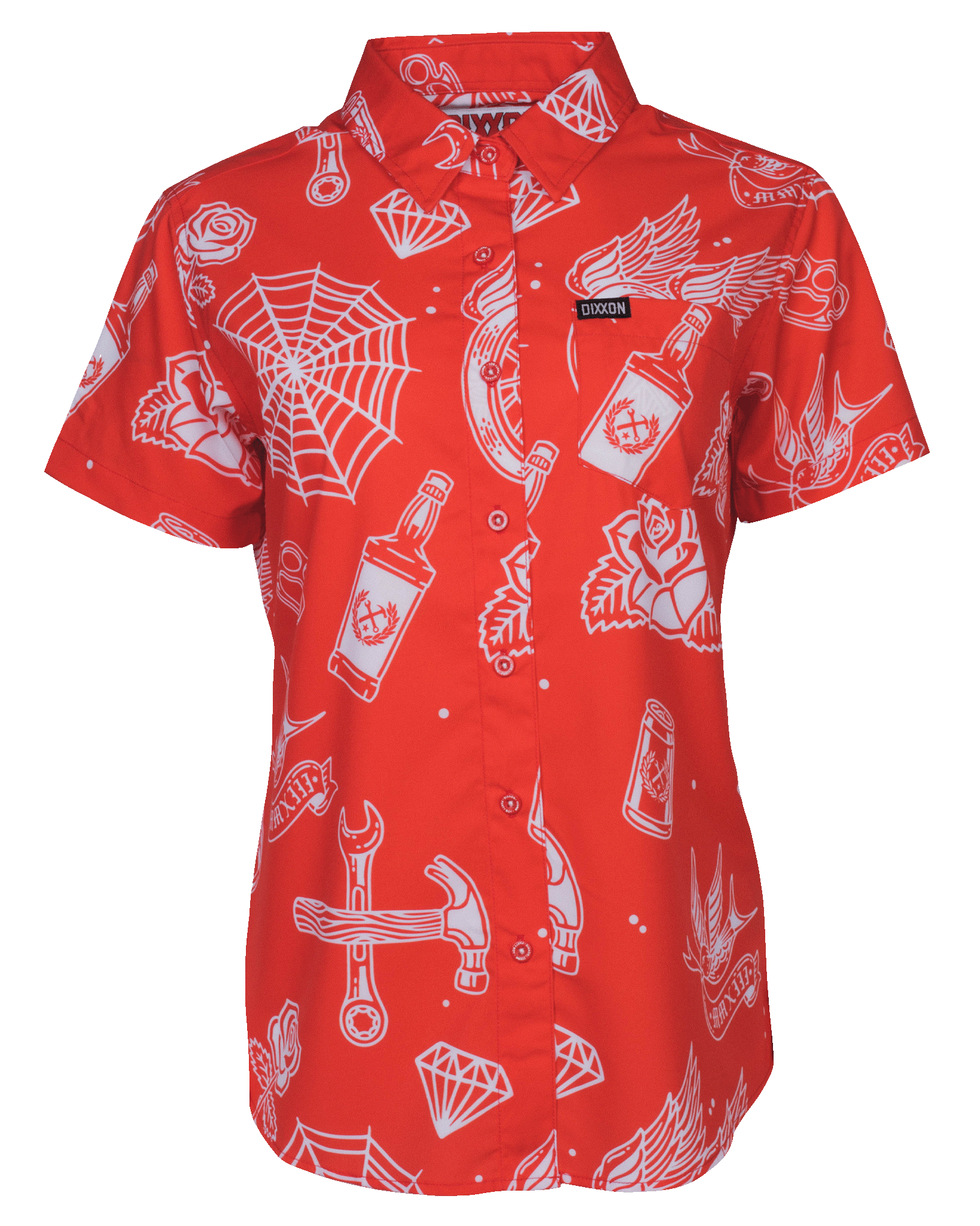 Women's Party Boy 10 YR Short Sleeve - Red - Dixxon Flannel Co.