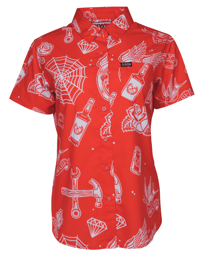 Women's Party Boy 10 YR Short Sleeve - Red - Dixxon Flannel Co.