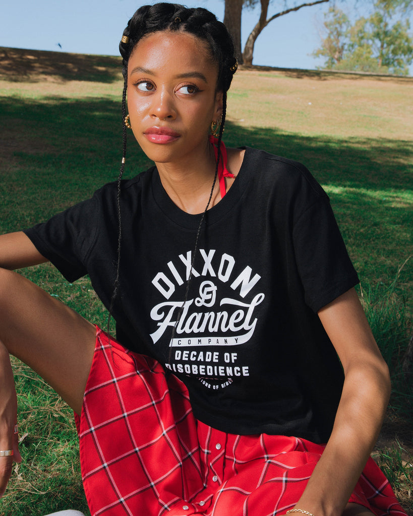 Women's Pastime Crop Top - Black - Dixxon Flannel Co.